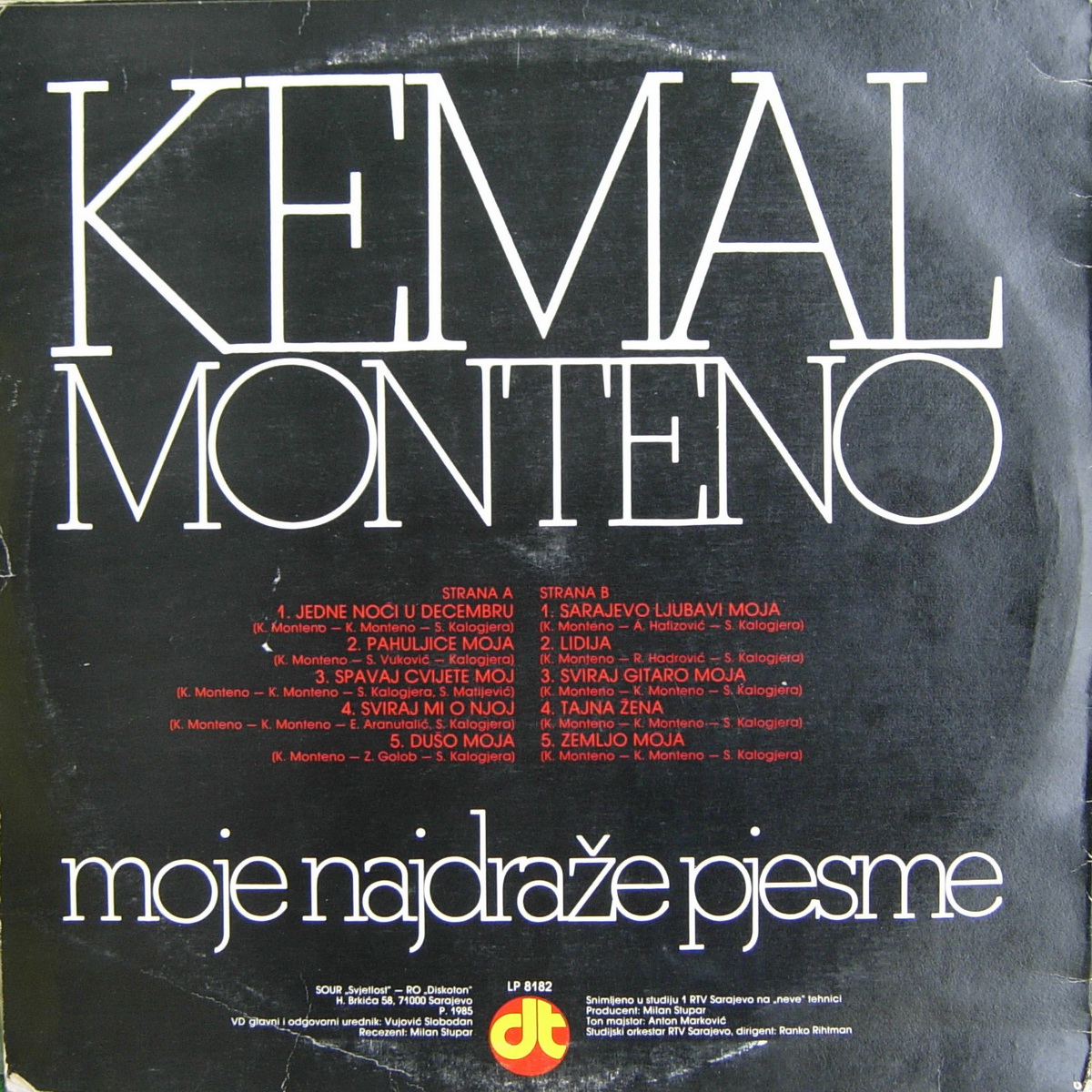 Kemal Monteno 1985 Moje najdraze pjesme b